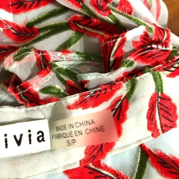 Alice & Olivia Malita Ruffle Silk Blouse Size Small - Picture 10 of 11